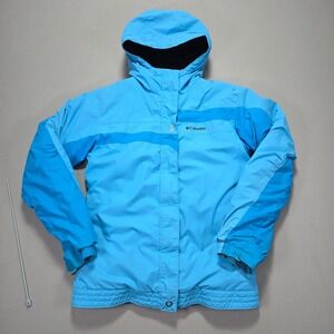 Columbia Omni-Shield Youth Girls' Ski Snowboard Winter Jacket Hooded Blue‎ 18/20